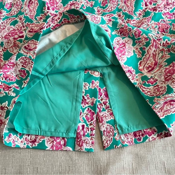 J Crew Factory Floral Printed Pencil Skirt Pink Sea Foam Summer 24 - Picture 11 of 16